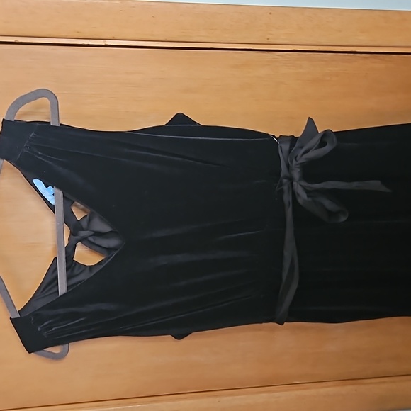 Draper James Black Velvet Dress sz Large - Picture 2 of 5